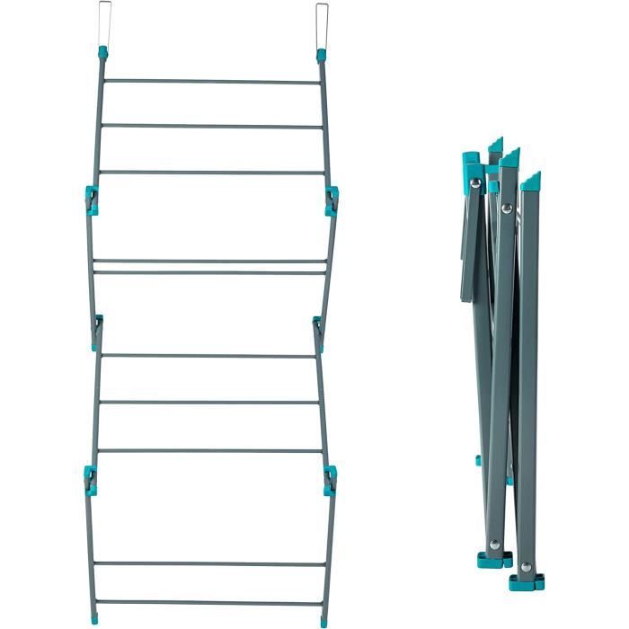 Étendoir à Linge Pour Porte Kleeneze 3 Niveaux - Séchoir Intérieur Suspendu Réglable 134cm