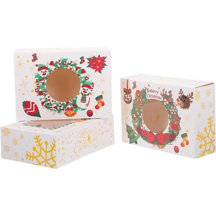 15 Boîtes à Cupcakes Avec Fenêtre - Carton Kraft 24x16x7.5cm - Insert 6 Troux - Pour Fêtes