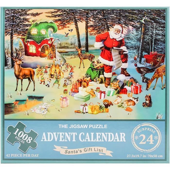 Puzzle de Noël Calendrier de l'Avent (1008 pièces) Anniversaire