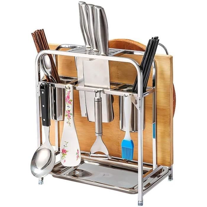 Qianly Support 8 Niveaux Pour Pizzas En Acier Inoxydable – Gain De Place XXL – Présentoir Buffet & Rangement Assiettes