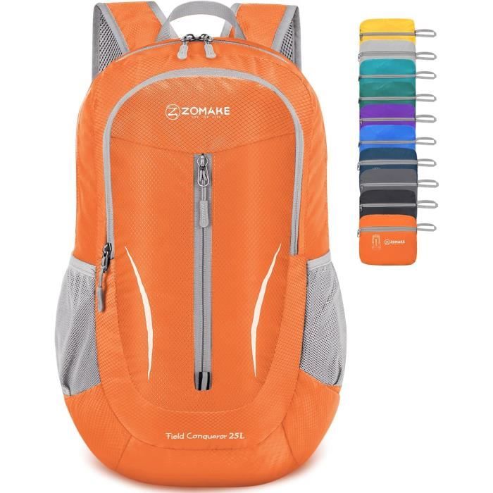 Sac à Dos Pliable Ultra Léger Zomake 25L - Parfait Pour Randonnée, Journées, Voyage