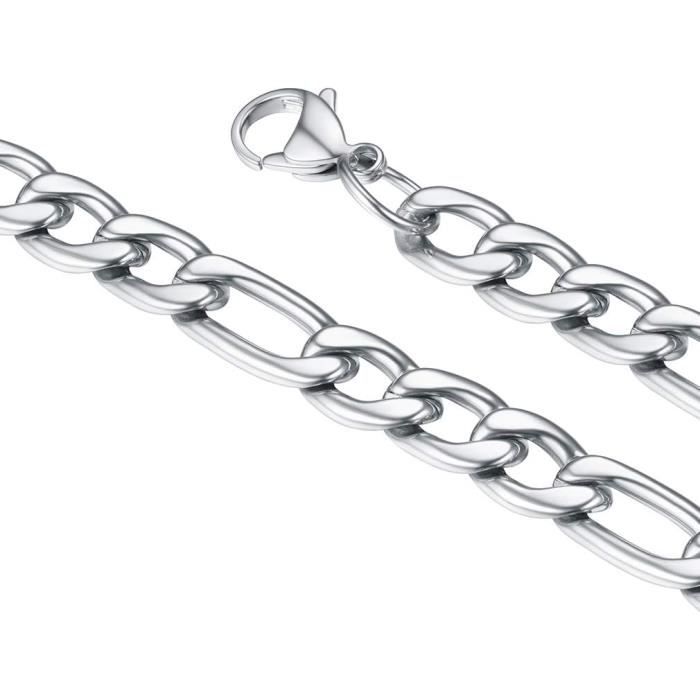 Collier Chaîne Maille Figaro 3 En Plaqué Or Jaune 10 Microns - Poinçonné #K18 - Occasion