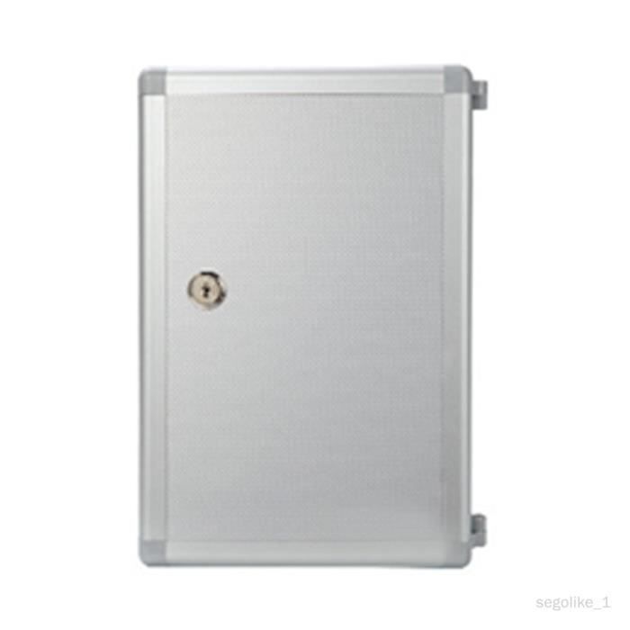 Coffret CD Perel 80 Places - Mallette Aluminium Verrouillable, 2 Clés, 56.5x26.5x17cm - Transport Sécurisé