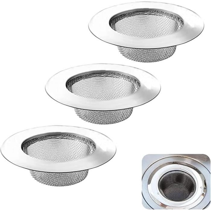 GRILLE D’EVIER,3--Filtre Anti colmatage pour évier de cuisine, filtre'égout de sol, filtre de