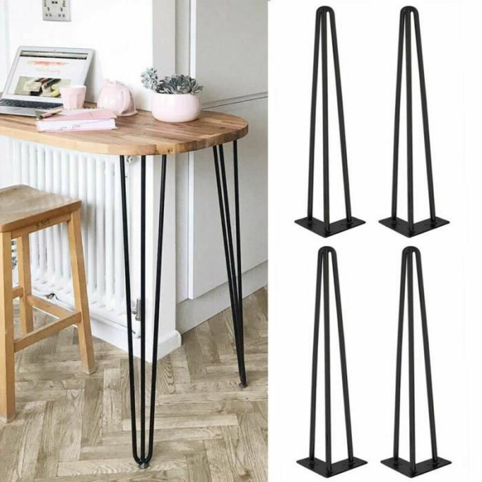 Pieds de table Support de table Set 4 pcs. Hairpin Legs Pieds de table