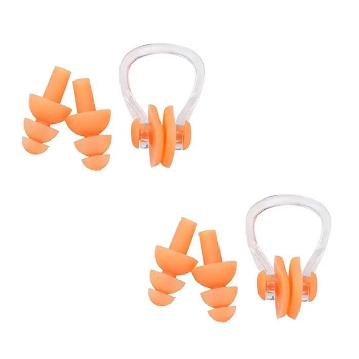 Atyhao Bouchons de nez Pince-nez de natation en Silicone souple + 2