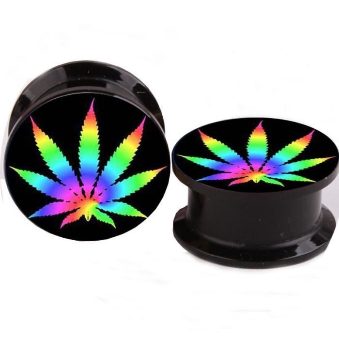 2PCS Tunnels Expandeurs Acrylique Pour Piercing Helix Ou Oreille - Style Punk Rock Blanc 2-12mm