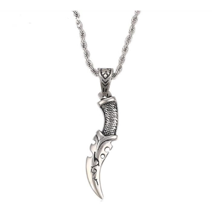 collier argent poignard homme collier argent poignard homme