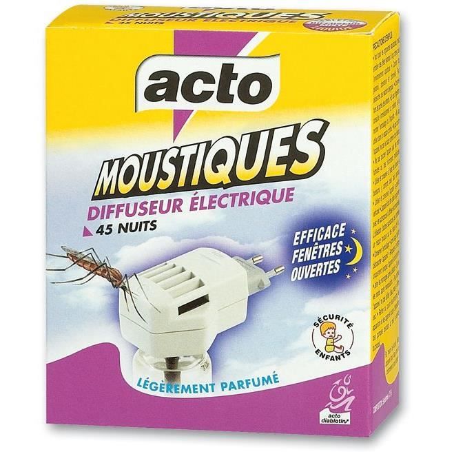 Diffuseur électrique anti-moustiques - 45 nuits + 1 recharge - Cdiscount Au  quotidien