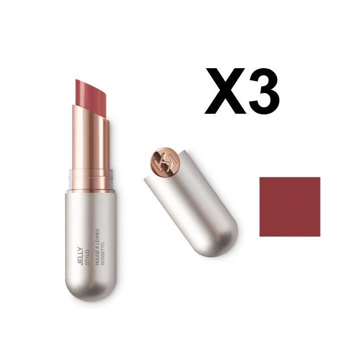 Kiko Lot 3 Jelly Stylo N509 Persian Red Sans Boite Rouge à Lèvres Glossy Effet Mouillé 2 G X 3 Maquillage Lèvres