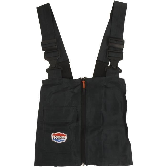 Plastron avec boucles réglables, zip central et 1 poche poitrine - Taille unique