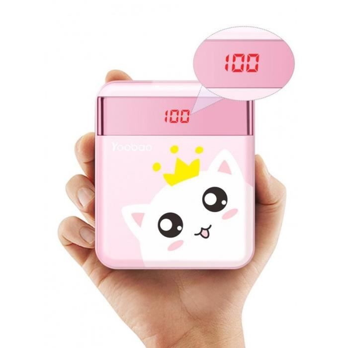 Batterie Externe mah Led Intelligent Chat Rose Achat Batterie Externe Pas Cher Avis Et Meilleur Prix Cdiscount
