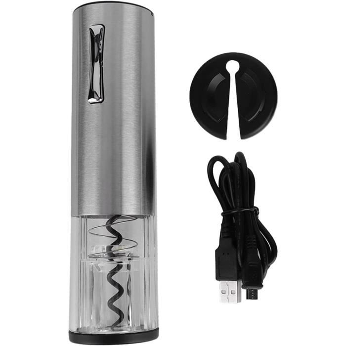 Tire-Bouchon Électrique Rechargeable SIKITUT – Ouvre Bouteille Vin En 6s Avec LED Batterie, Coupe-Capsule, Coffret Cadeau Idéal