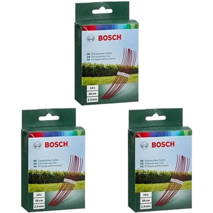 Bosch Fil pour coupe-bordure 26 Combitrim Extra long 26 cm 10 pièces ...