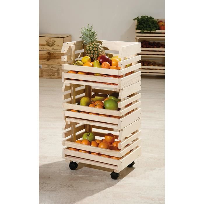 Caisse De Rangement Sur Roulettes Fruits Achat Vente Desserte