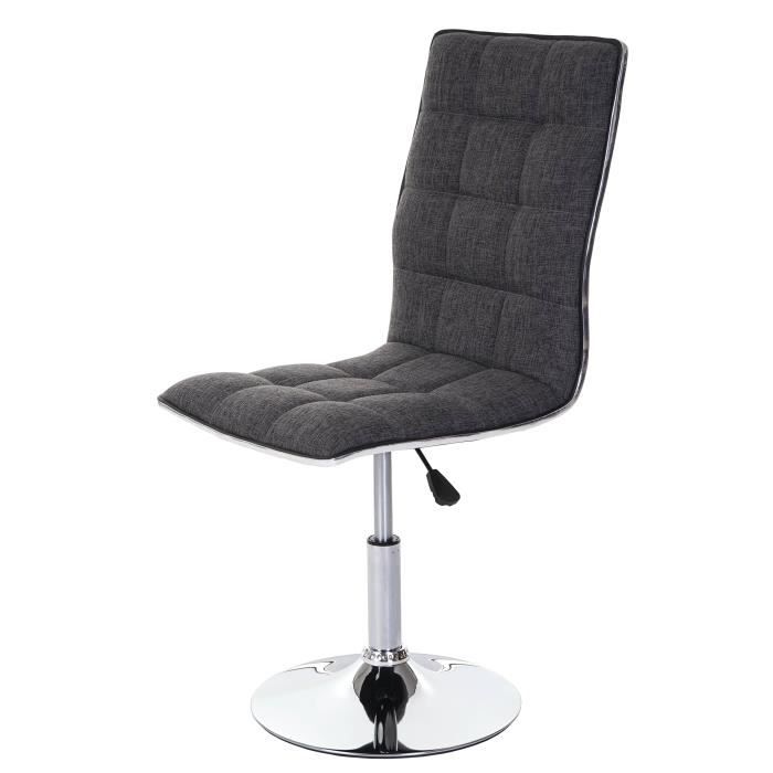 Lot de 2 chaises de salle à manger Dieburg - Réglable en hauteur - Gris clair