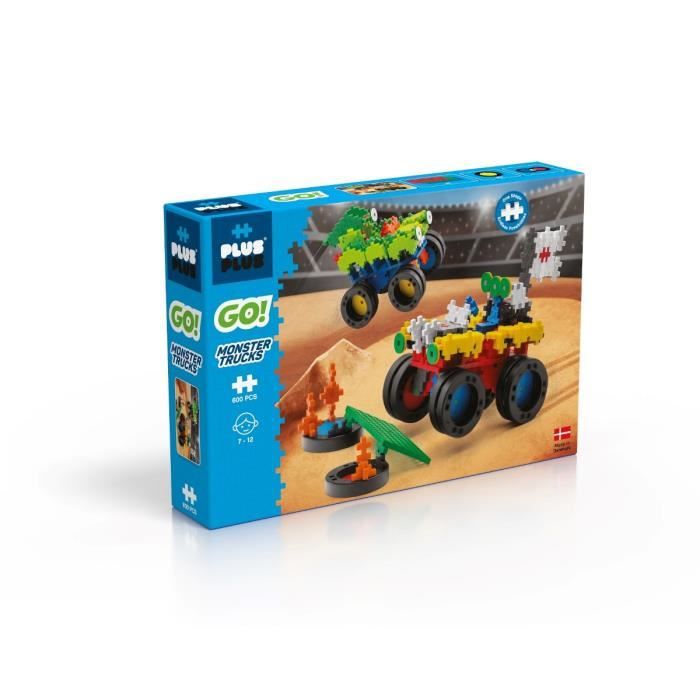 Pack Mini 600 pièces modèle GO monster trucks - Plus Plus
