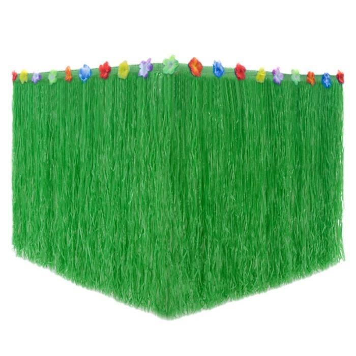SVUPUE 2 Pièces Jupes de Table Hawaii, Décoration de Fête Hawaii avec des Fleurs Multicolores, 275 x 60cm, Or SVUPUE 2 Pièces Jupes de Table Hawaii, Décoration de Fête Hawaii avec des Fleurs Multicolores, 275 x 60cm, Or