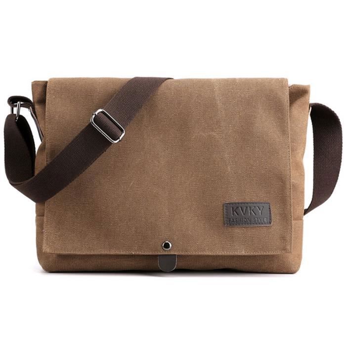 24€07 sur Sacs d'épaule Homme Sac Bandoulière Rétro Vintage Besace