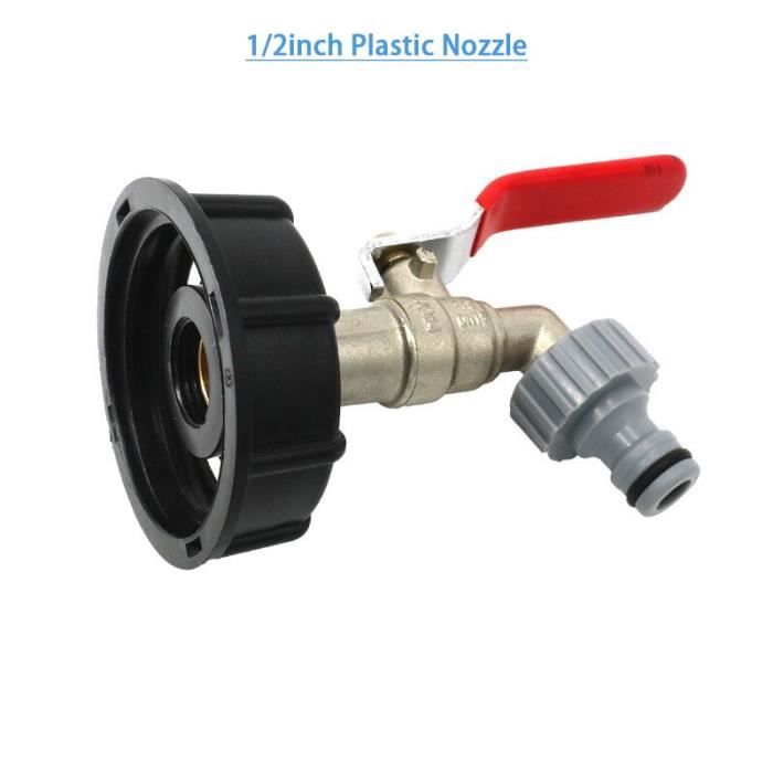 2pcs Adaptateur De Réservoir IBC Connecteur à Filetage 1/2, Robinet Cuve 1000L Robinet Recuperateur Eau De Pluie, Robinet Sortie Raccord Vanne Robinet | Leroy Merlin