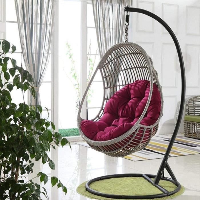 blanc chambre d/'enfant Larew Coussin de chaise suspendue pour chaise de jardin 120 x 86 x 15 cm intérieur et extérieur coussin de dossier coussin de dossier