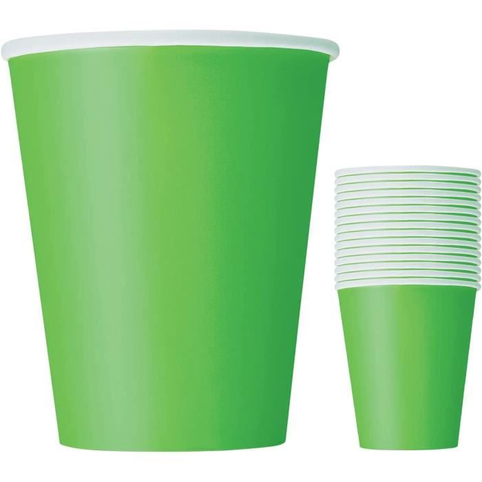 10 Gobelets En Carton Schtroumpfs 250ml - Multicolores Jetables - Pour Anniversaire Enfant Ou Fête à Thème