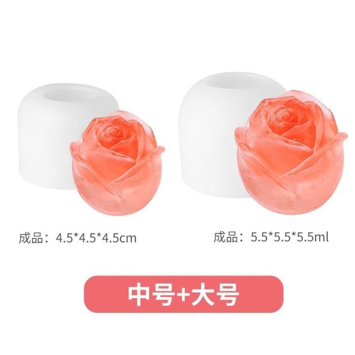 Moule Silicone 3D Fleurs 7 Modèles - Boule De Rose Pour Bougies Et Savons