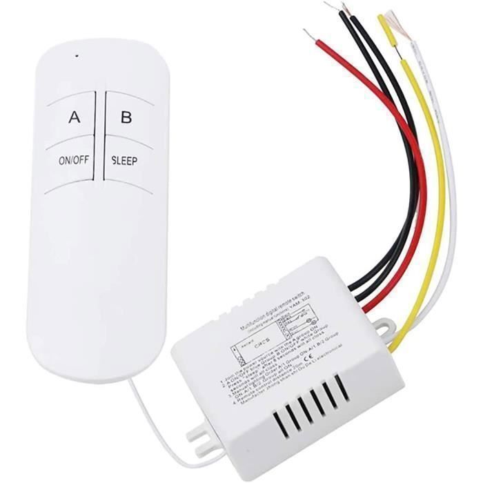 Kit Télécommande Sans Fil étanche Pour Treuil 12V - 2 Télécommandes, Portée 45 M, Jusqu'à 7.7 Kg