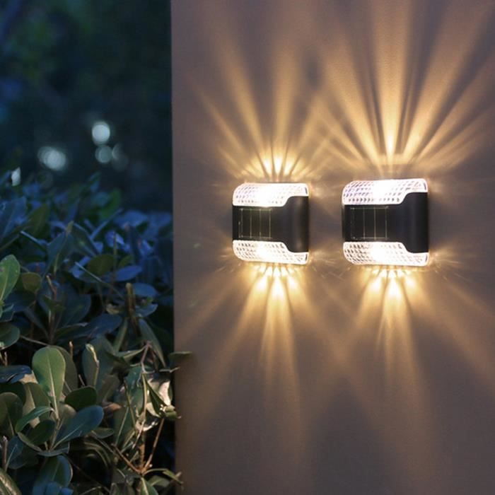 lampes solaires à led imperméable extérieur haut et bas éclairage lumineux décor de jardin