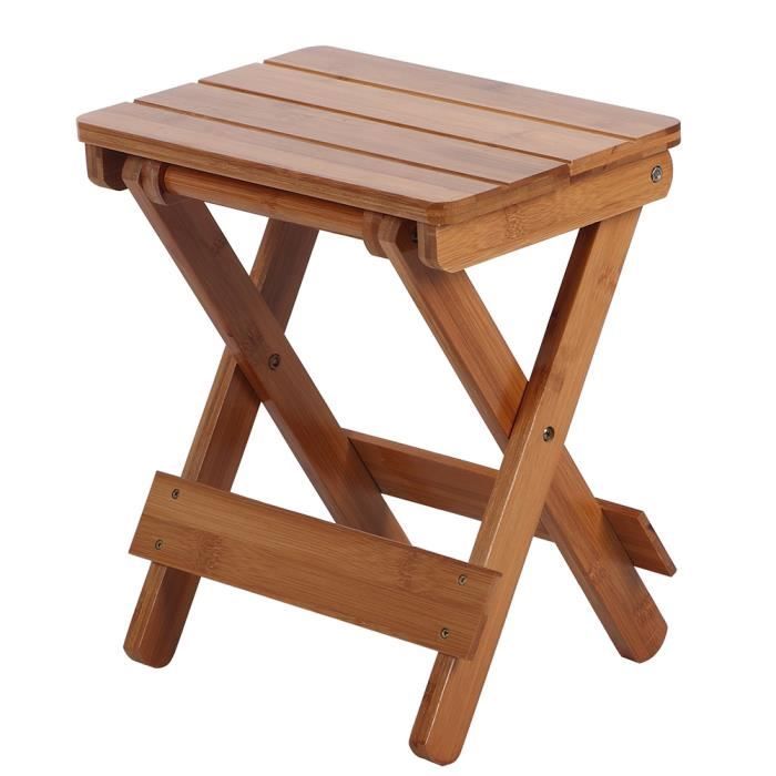 Tabouret pliant - Bambou - Étanche - Design contemporain - Robuste et durable