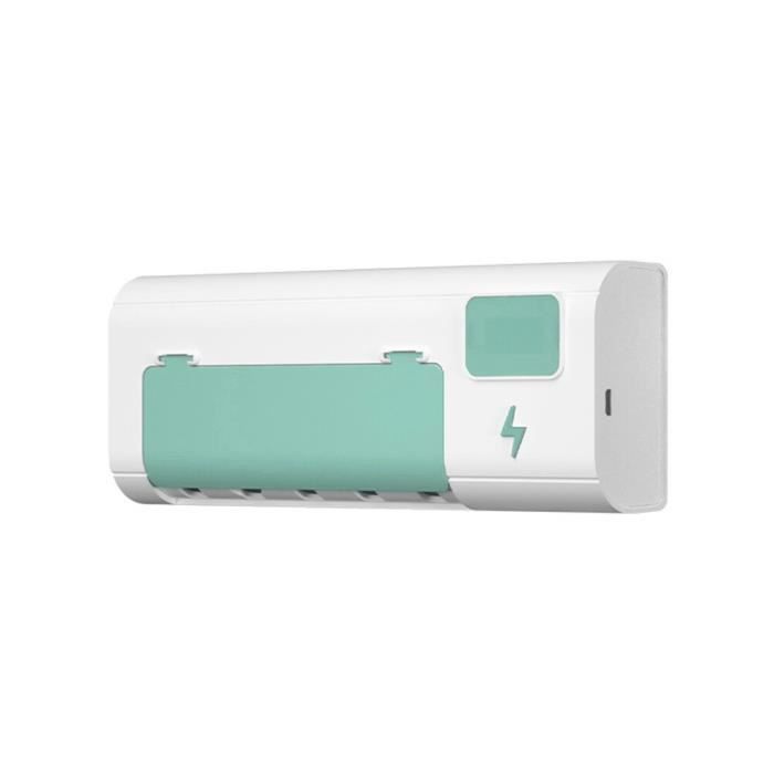 Wekity Brosse à Dents UV Stérilisateur Mural – 99,9% Bactéries Éliminées – Rechargeable USB Blanc