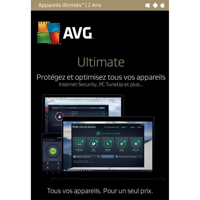 AVG Ultimate 2024 - ( 2 Ans / 10 Appareils ) | Version Téléchargement