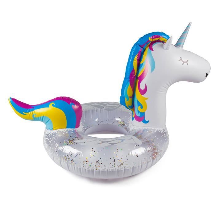 Grande Bouee Licorne A Paillettes Tu Multicolore Achat Vente