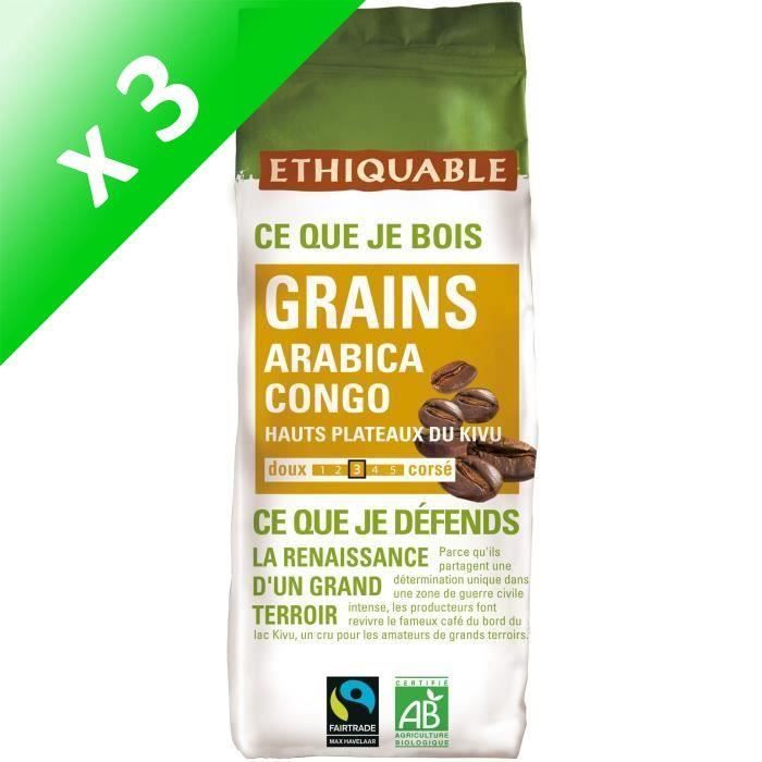 Les Cafés Dagobert -- Congo kivu 100% arabica, bio et équitable - grains Vrac (origine Congo) - 5 kg main image 0