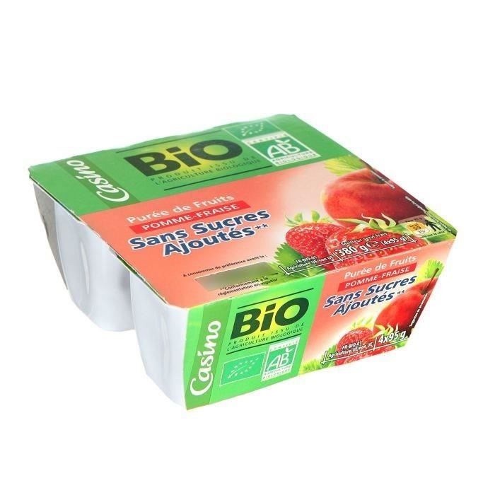 Casino Bio Puree Pomme Fraise 4x95 G Achat Vente Compote Dessert Fruite Casino Bio Puree Pomme Fraise 4x95 G Cdiscount Pret A Porter