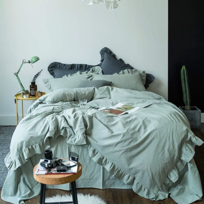 Housse De Couette Tartan écossais – 240x260 Cm + 2 Taies 65x65 Cm – Microfibre Douce, Lavable Machine - 12