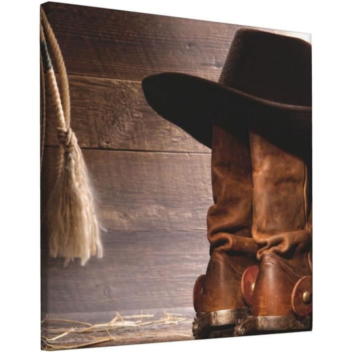 Bottes de cowboy Cowtown imprimé Buckaroo publicité éphémère décoration