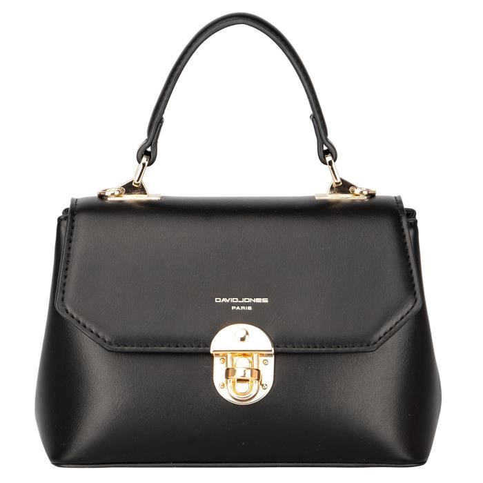Mini Sac a Main Femme David Jones Paris Similicuir Lisse Soiree Sorties Ville Couleur Noir Black Cdiscount Bagagerie Maroquinerie