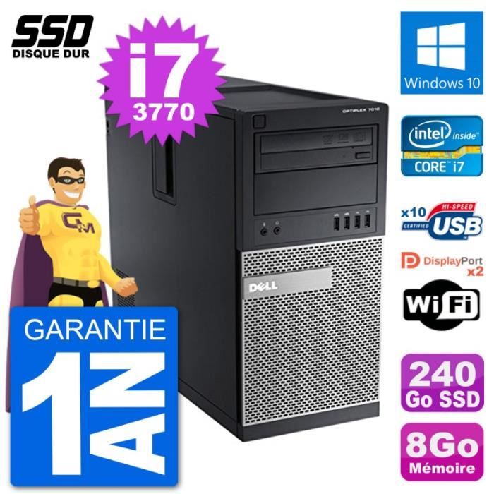 PC Tour Dell OptiPlex 7010 Intel Core i7-3770 RAM 8Go SSD 240Go