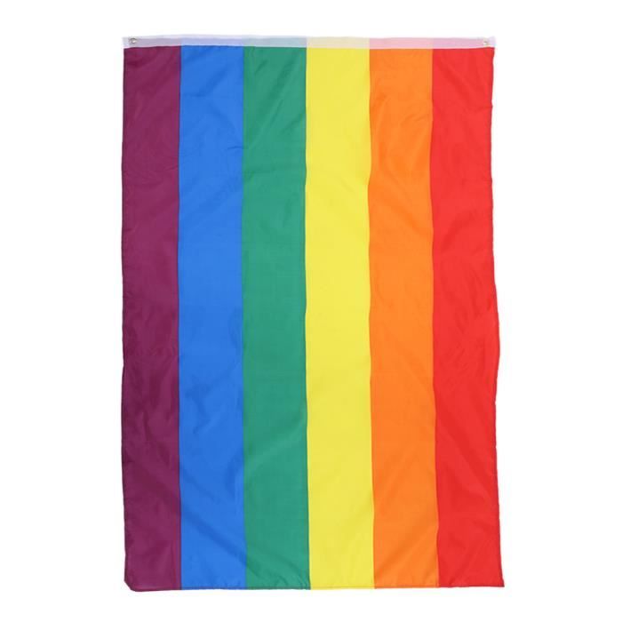 Drapeau Gay Pride Arc-en-Ciel 3x5 Pieds – Love Peace Respect Pride – Décoration Festival & Fête