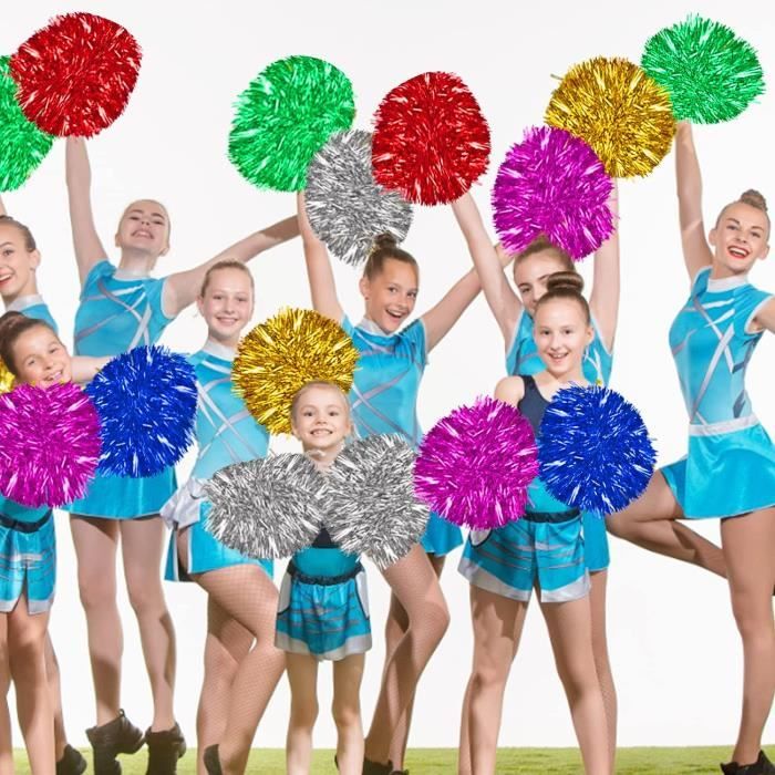12 PCS Pompom Girl Cheerleading Pompons Multicolores Pompons de Pom-Pom  Girl Cheer Leader Poms pour matchs de Sport, Performance sur - Cdiscount  Maison