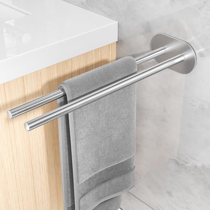 MEIJO Porte-serviettes Sans Perçage En Acier Inoxydable 304 Double