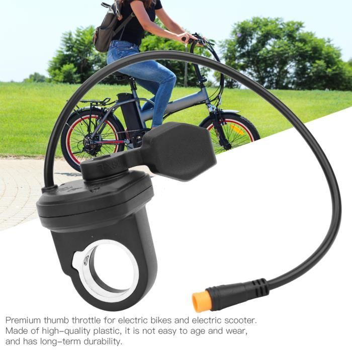 Accélérateur au pouce pour vélo électrique 108X / L, caractéristiques  stables, accélérateur au pouce pour cyclistes - Cdiscount Auto