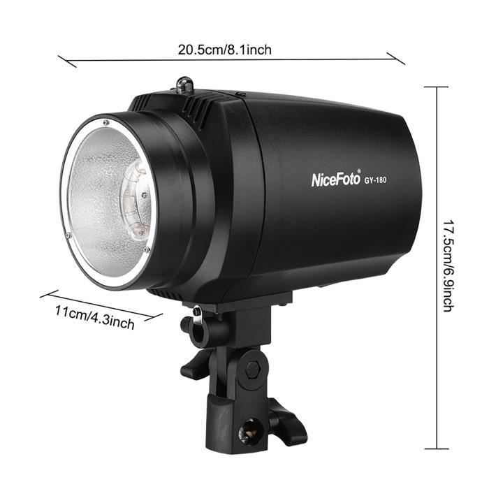 MSA Nicefoto Gy180 Lumière De Flash De Photo Stroboscope De Studio De