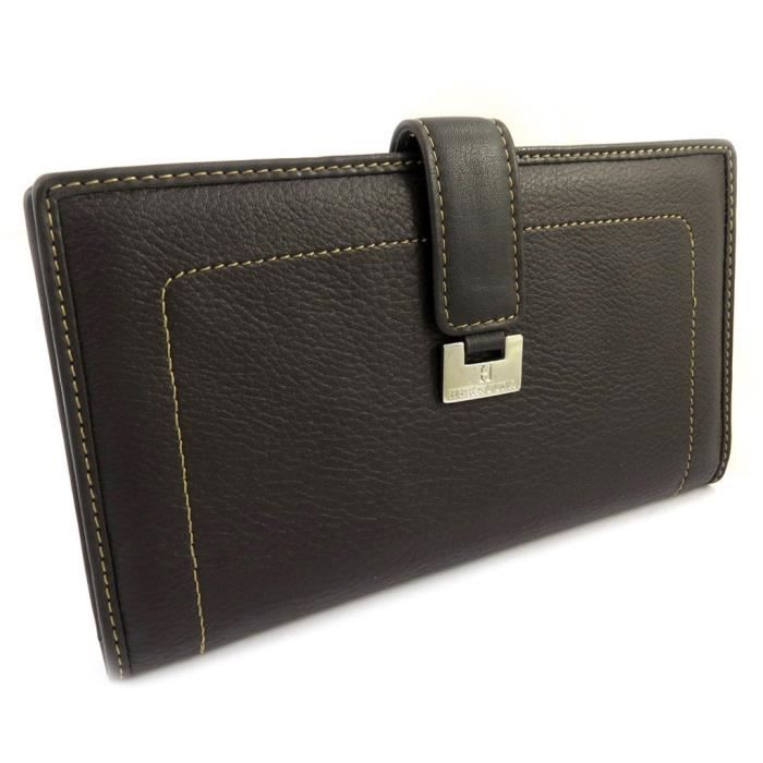 Hexagona - Porte-Cartes 1 volet - Compatible Cartes de crédit - pour Femme - Collection Confort - Noir - en Cuir
