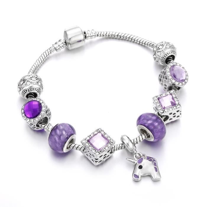 21cm Charms Bracelet Pandora Style bijoux Femme Charms Femme Bijoux
