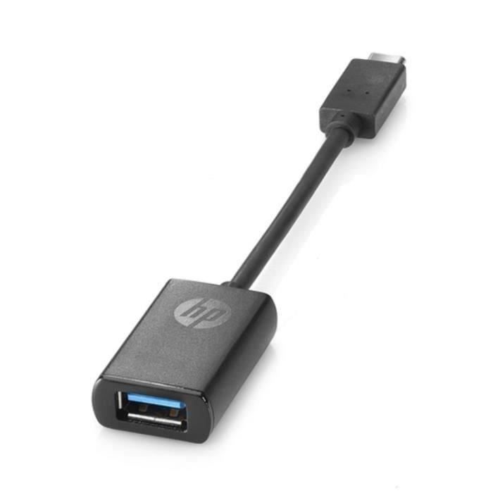 HP Adaptateur USB - USB type A (F) pour USB-C (M) - USB 3.0 - 14,08 cm