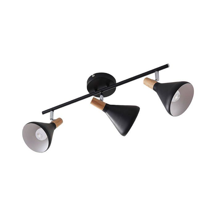 Plafonnier - Lindby - spot de plafond - - 53 x 12 x 17 cm - noir bois Plafonnier - Lindby - spot de plafond - - 53 x 12 x 17 cm - noir bois