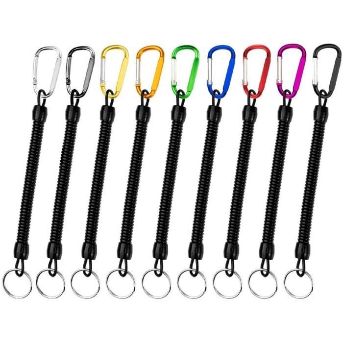 Escalade Limics24 Cordon Peche Spirale Keychain Élastique Pratique