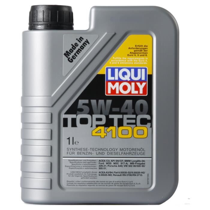 Huile Moteur Liqui Moly Top Tec 4100 5w 40 1 Litres Boite Achat Vente Huile Moteur Liqui Moly Top Tec 4100 5w 40 Cdiscount